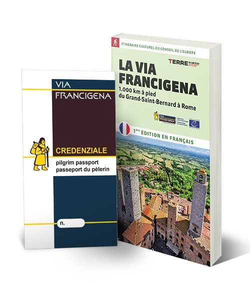 Formule La via Francigena + la Crédenciale (Édition en Français)