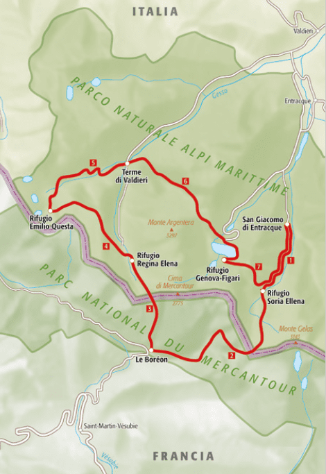 mappa trekking lupo